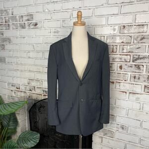 Vintage 90s Pierre Carden Men’s Grey Pin Stripe Lined Blazer Size 36